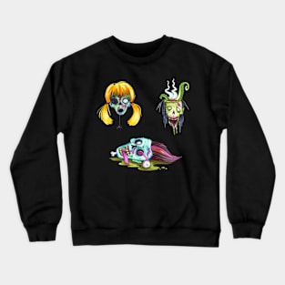 Halloween Terrible Zombie Face Pack Crewneck Sweatshirt